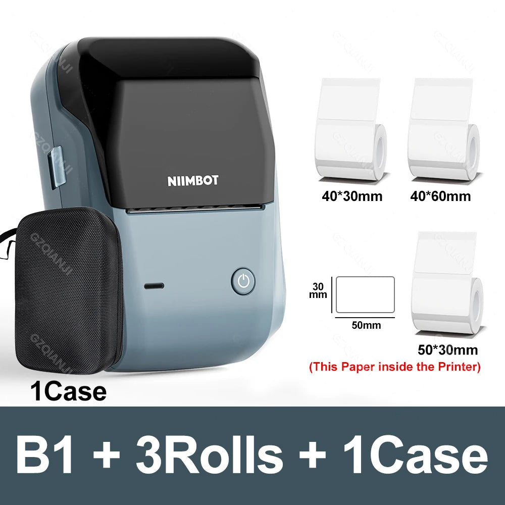 Mini Label Thermal Printer- Portable Self-Adhesive With Bluetooth