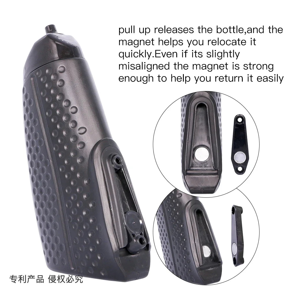 Aero PBA-Free Cycling Water Bottle with Magnetic Mount & Attached Cage – Ideal for Road, MTB, Time Trials & Track