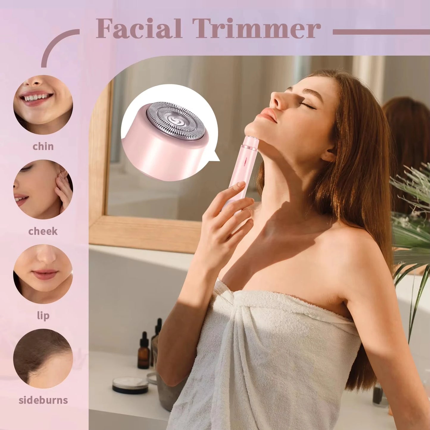 Waterproof Rechargeable Electrical Shaver- Mini Women Bikini Trimmer for Body Hair Remover