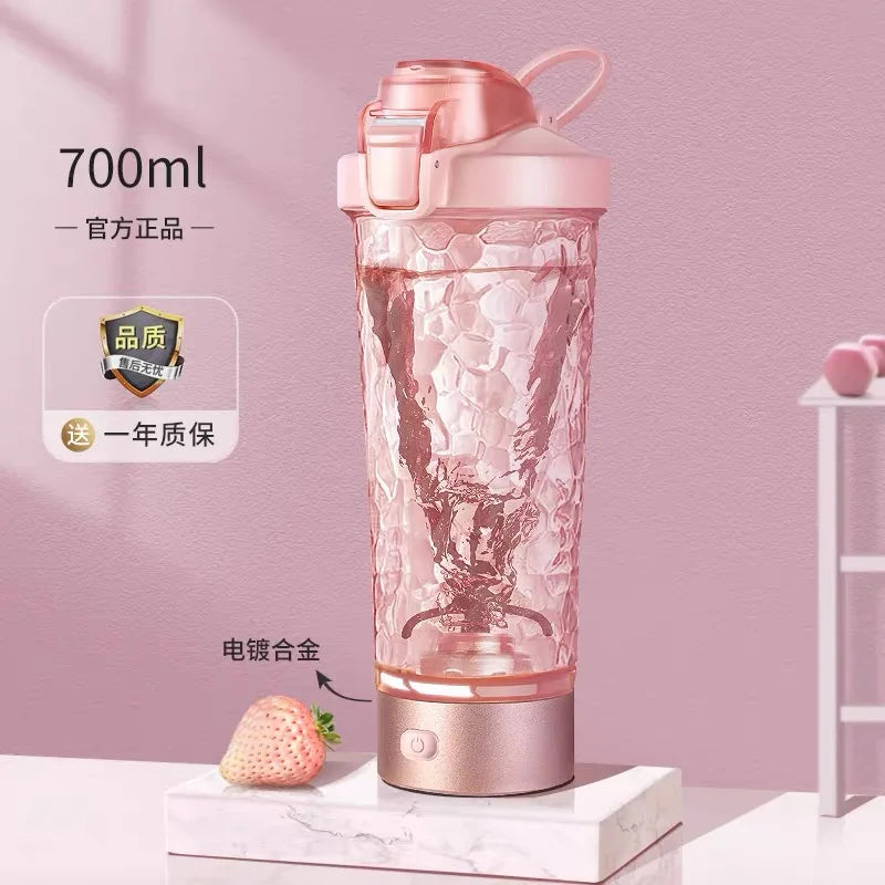 650Ml USB Electric Portable Whey Protein Shaker Bottle. Fully Automatic Stirring- Cup (Rechargeable Gym BA Free Cocktail Blend)