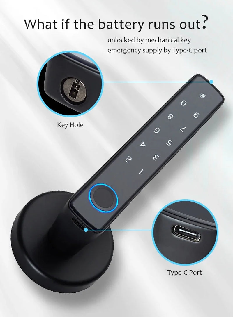 Smart Fingerprint Door Lock Knob
