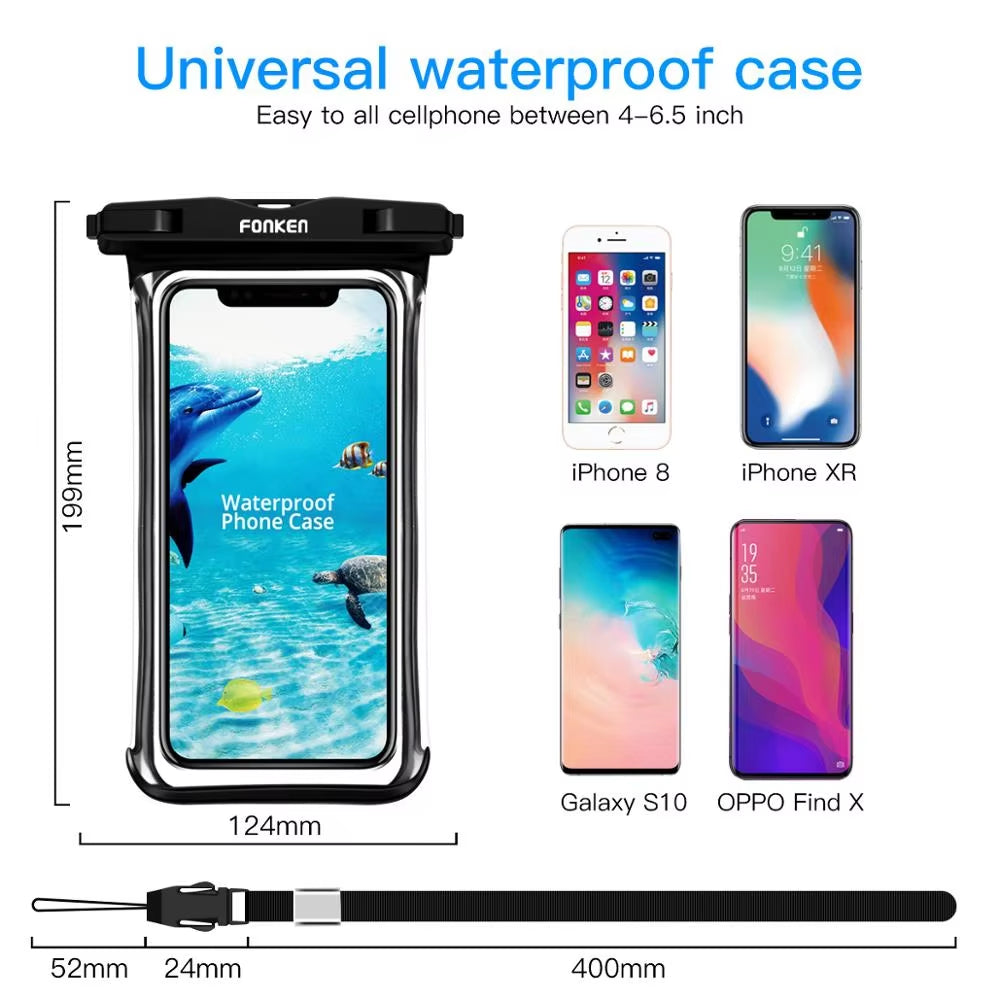 Full View Waterproof Phone Case For Underwater Mobile Cover
