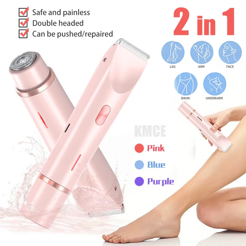 Waterproof Rechargeable Electrical Shaver- Mini Women Bikini Trimmer for Body Hair Remover