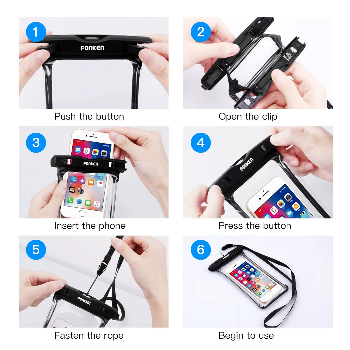Full View Waterproof Phone Case For Underwater Mobile Cover