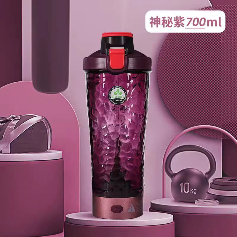650Ml USB Electric Portable Whey Protein Shaker Bottle. Fully Automatic Stirring- Cup (Rechargeable Gym BA Free Cocktail Blend)
