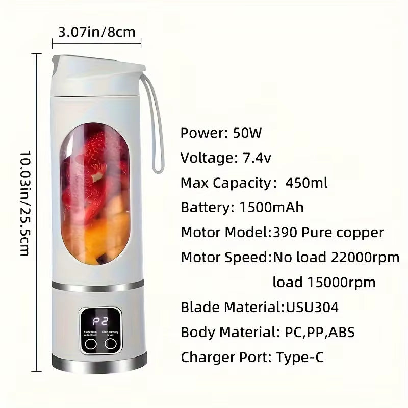Electrical Juicing Cup with Portable Wireless Fruit Blender