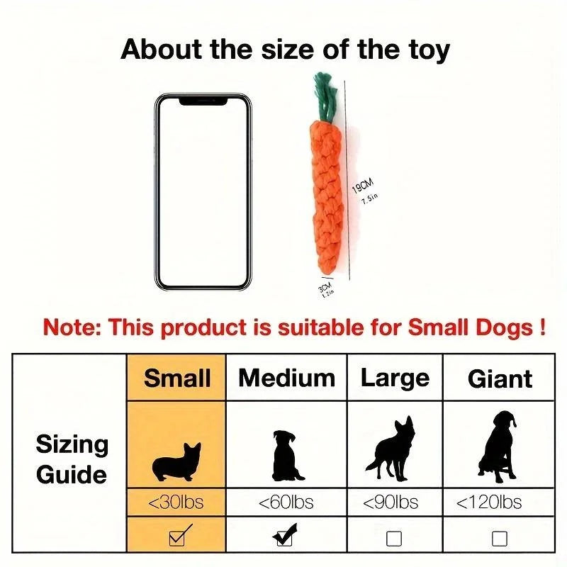 Knot-Chew Carrot Toy
