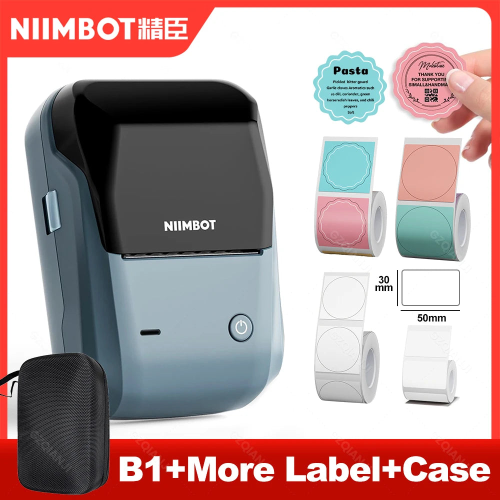 Mini Label Thermal Printer- Portable Self-Adhesive With Bluetooth