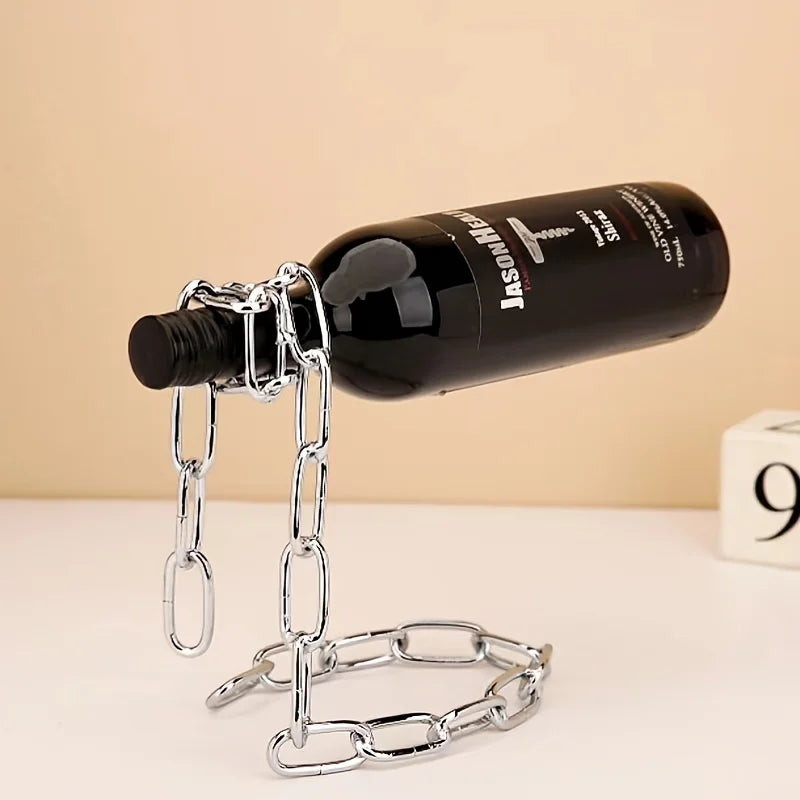 Iron Chain-Floating Wine Holder