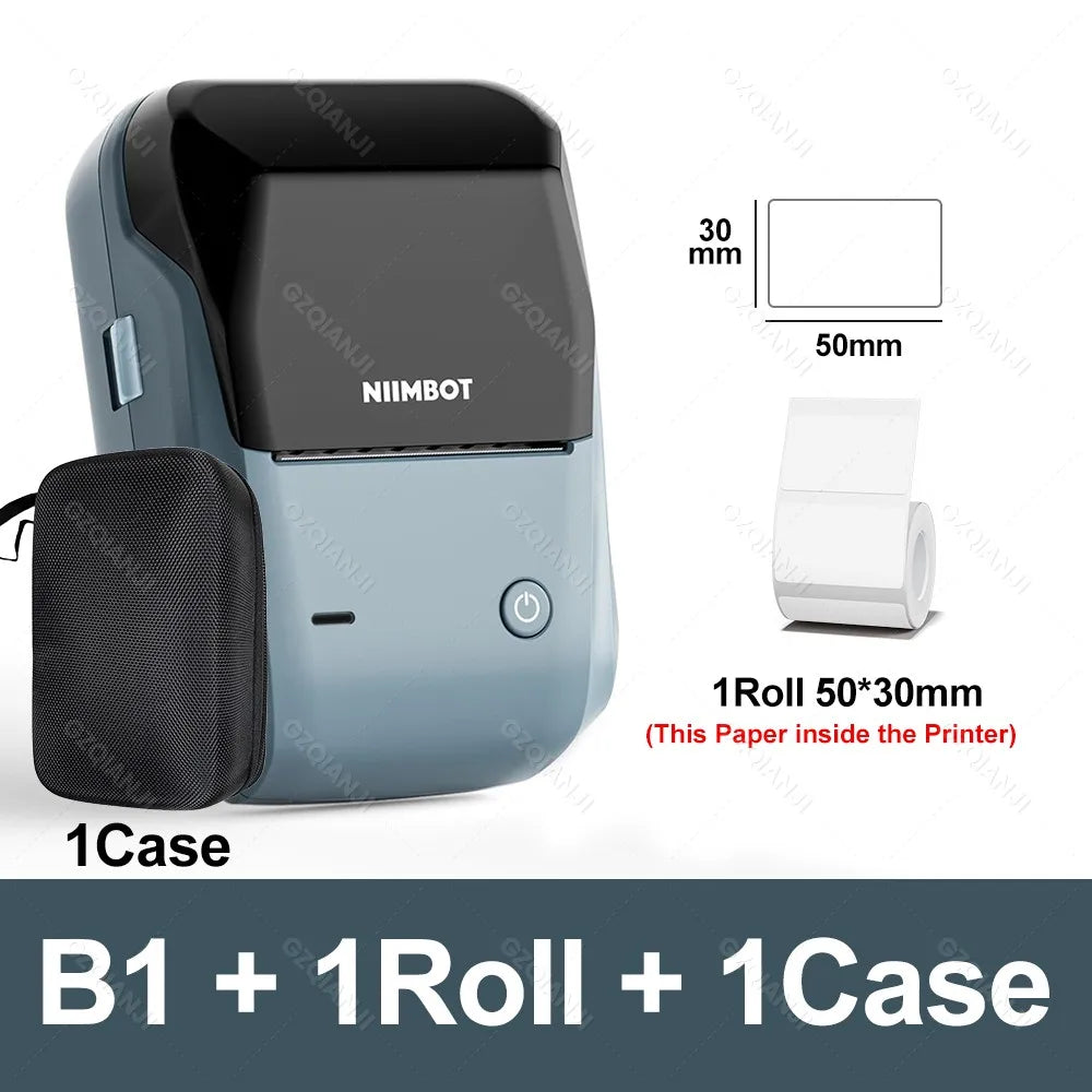 Mini Label Thermal Printer- Portable Self-Adhesive With Bluetooth