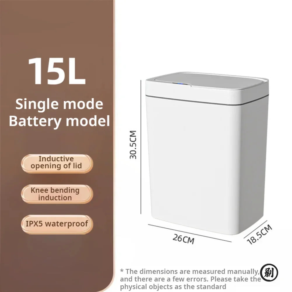 Smart Bathroom Electric Trash Can