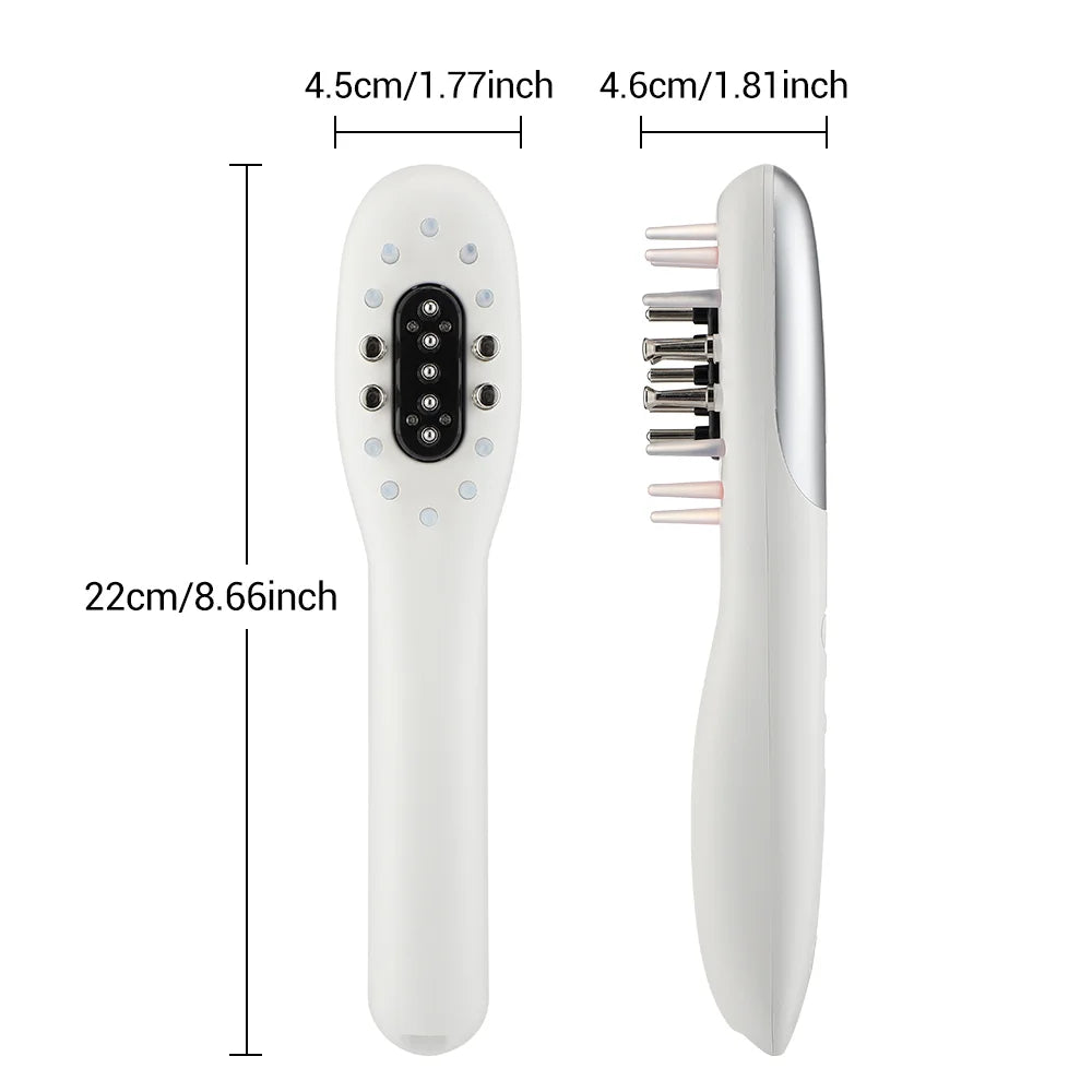 Hair Grooming Comb with (LED Light Head Massager & Hair Oil Applicator)