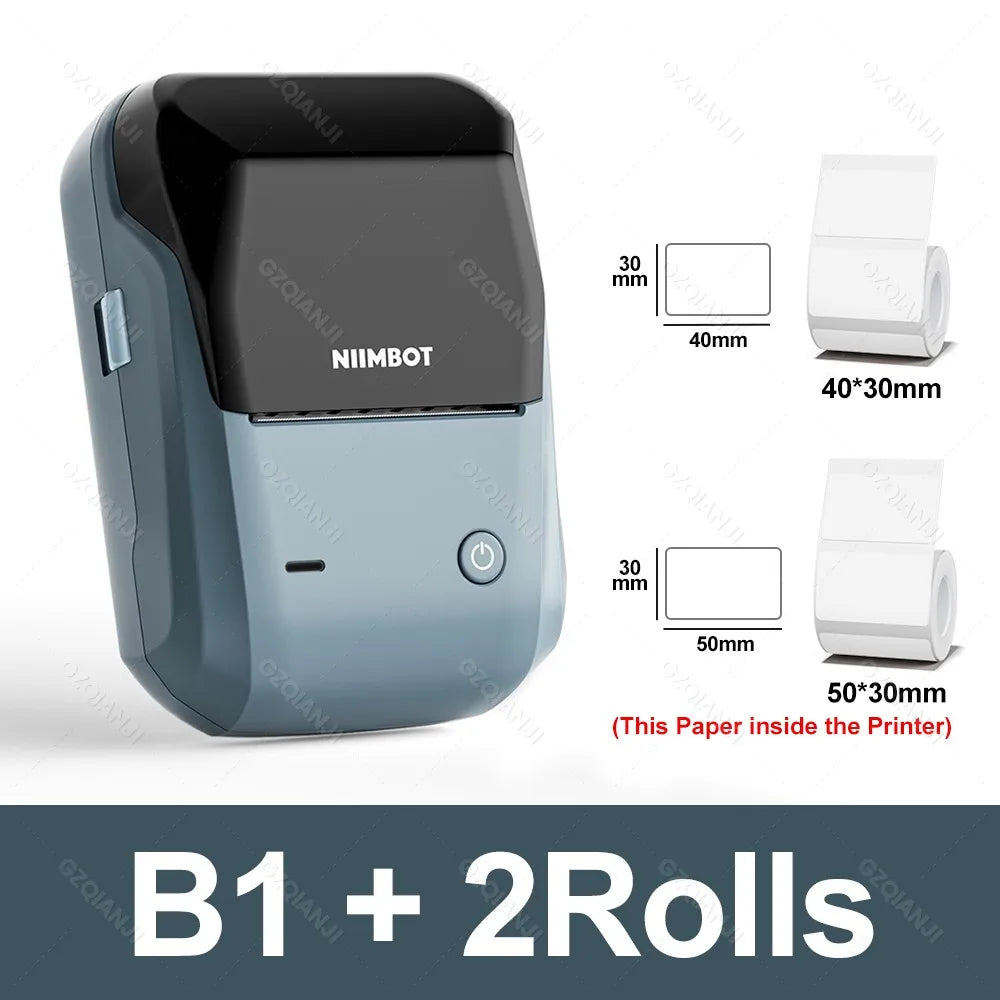Mini Label Thermal Printer- Portable Self-Adhesive With Bluetooth