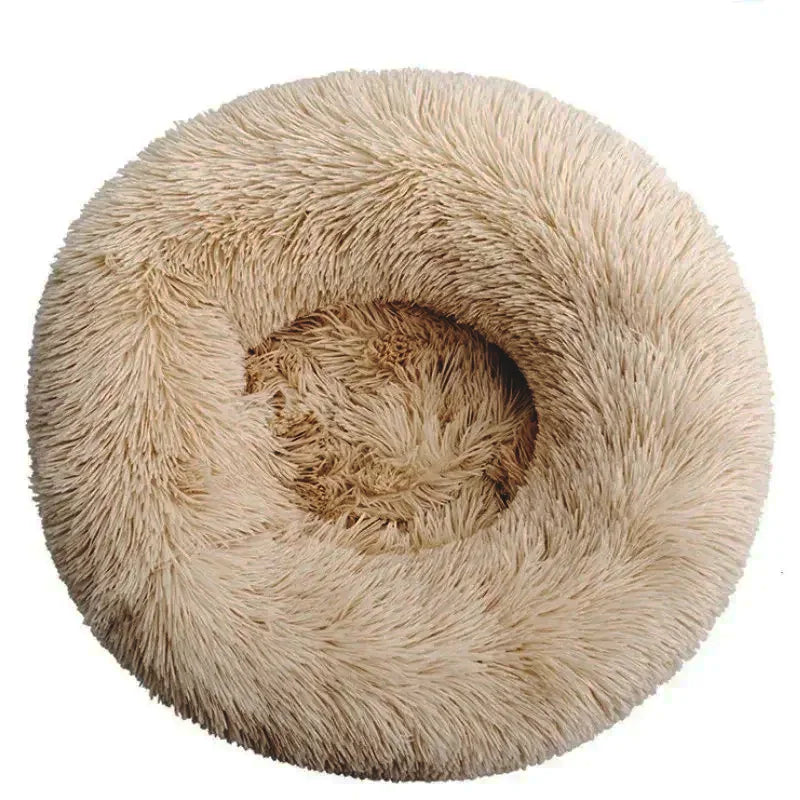 Cozy Plush Round Pet Bed for Large Dogs & Cats - Warm & Soft Winter Sleeping House (40-90Cm)