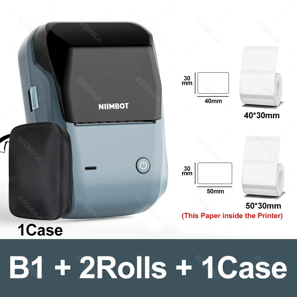 Mini Label Thermal Printer- Portable Self-Adhesive With Bluetooth