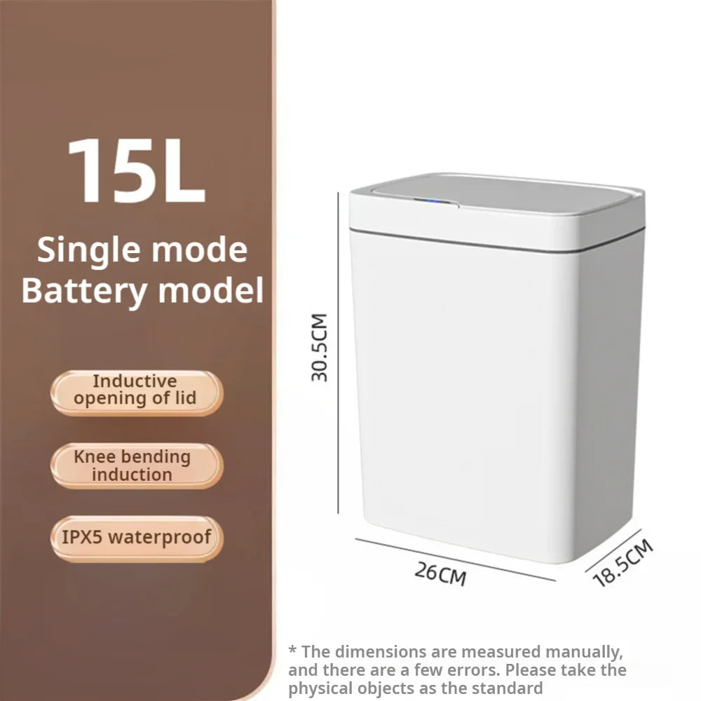 Smart Bathroom Electric Trash Can