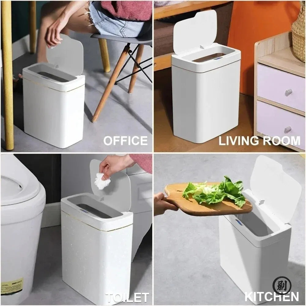 Smart Bathroom Electric Trash Can