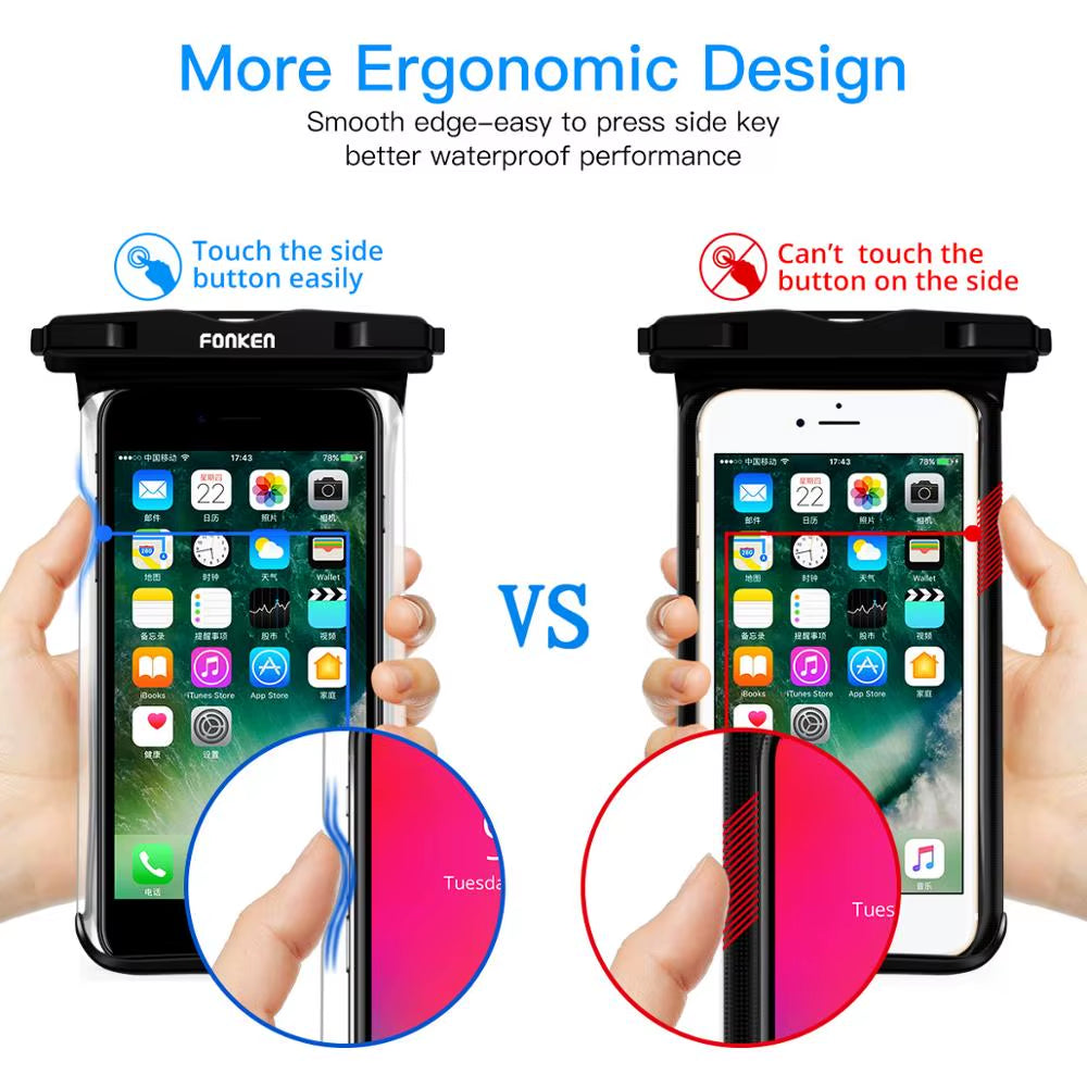 Full View Waterproof Phone Case For Underwater Mobile Cover