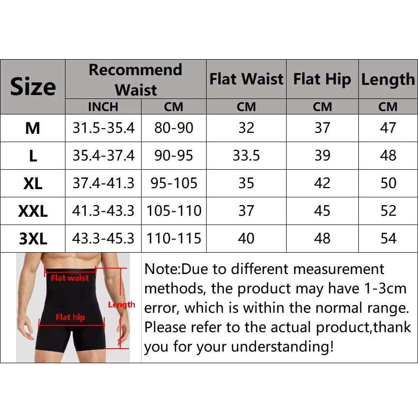 Men Tummy Control Shorts- Body Shaper With a Compression High Waist Trainer