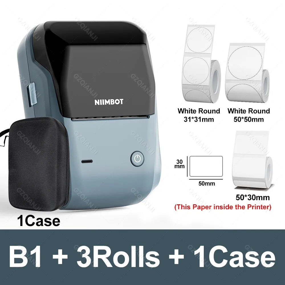 Mini Label Thermal Printer- Portable Self-Adhesive With Bluetooth