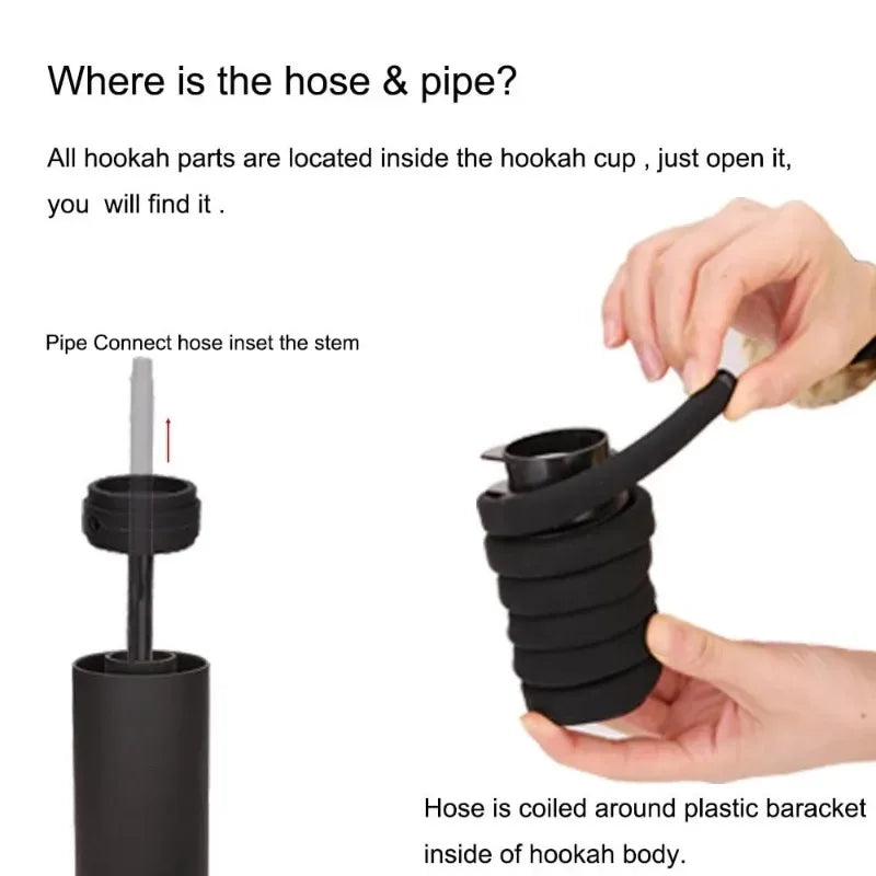 Arabic Portable Cup Hookah Car Shisha -Set For Both Indoor & Outdoor Sets