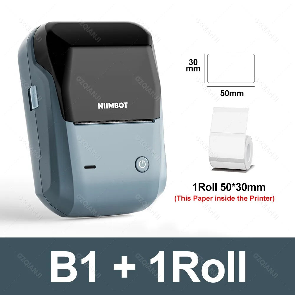Mini Label Thermal Printer- Portable Self-Adhesive With Bluetooth