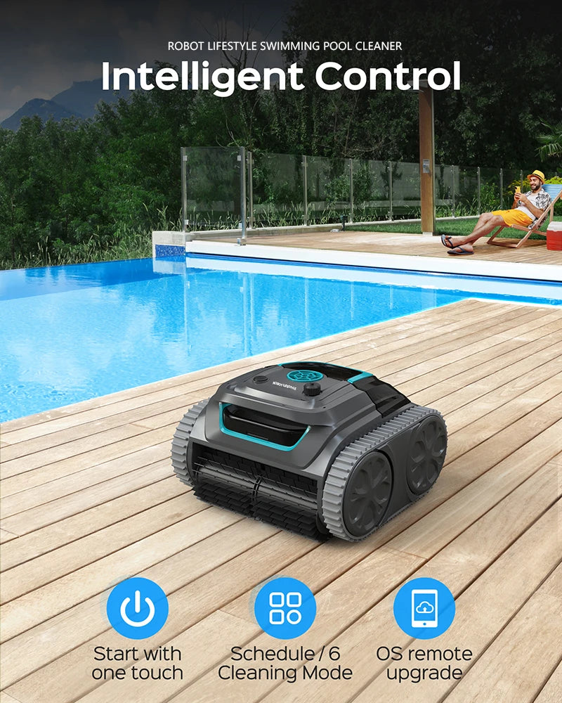 Robot Swimming Pool Cleaner-Cordless,Control,Rechargeable Lithium Battery