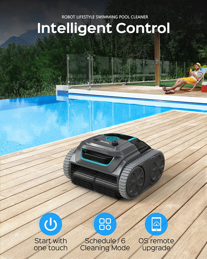 Robot Swimming Pool Cleaner-Cordless,Control,Rechargeable Lithium Battery