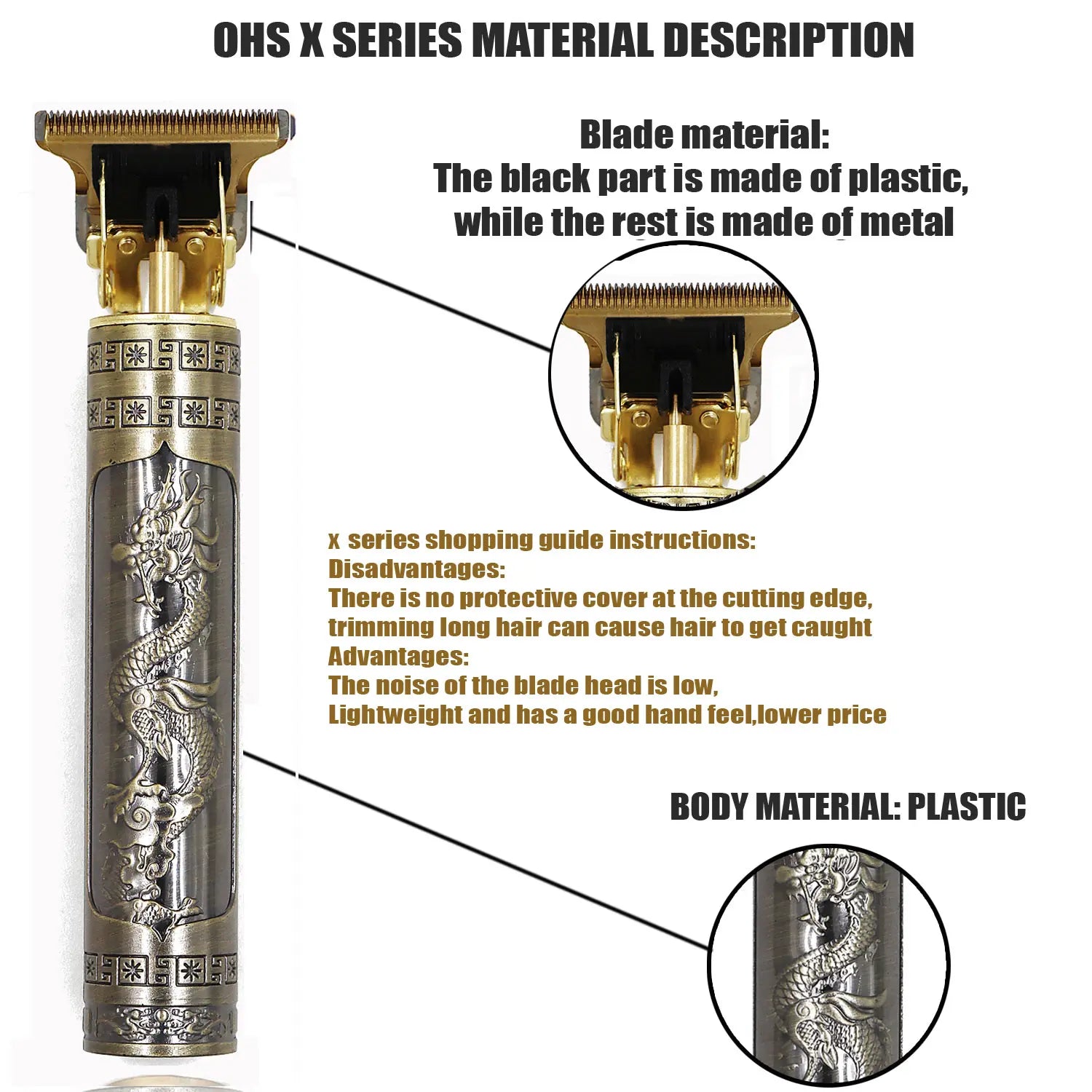 OHS Cordless Electric Hair Shaver (Trimmer) for Men 