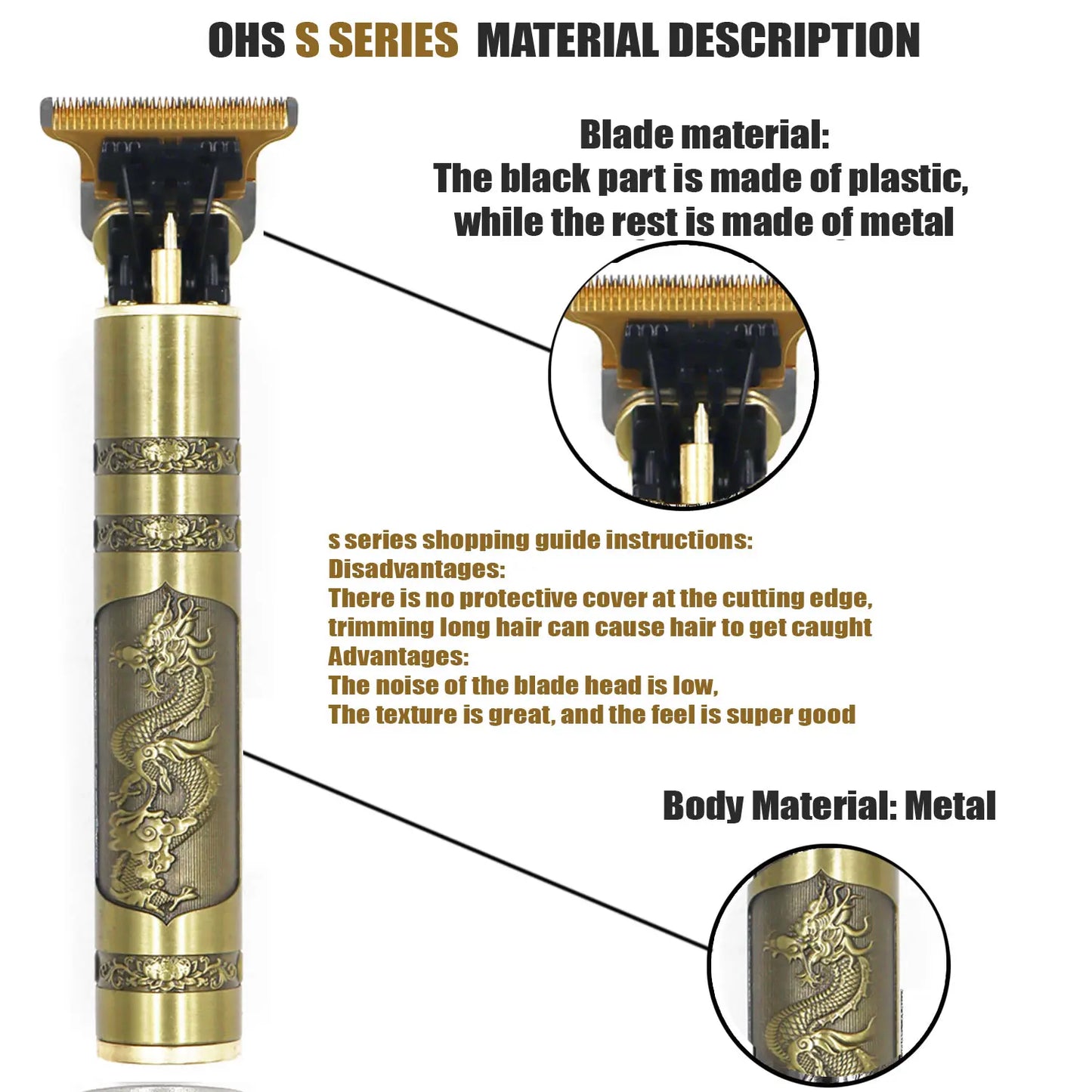 OHS Cordless Electric Hair Shaver (Trimmer) for Men 