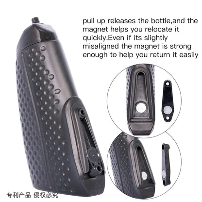 Aero PBA-Free Cycling Water Bottle with Magnetic Mount & Attached Cage – Ideal for Road, MTB, Time Trials & Track