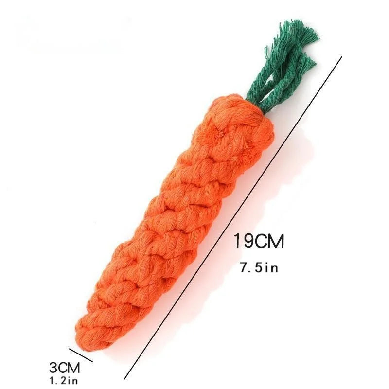 Knot-Chew Carrot Toy