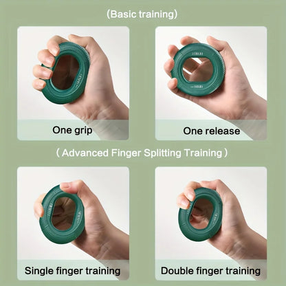 Silicone Hand Grip Strengthener 20-80LB (Gripping Ring-Finger Trainer)-Carpal Expander Muscle Finger Stretcher