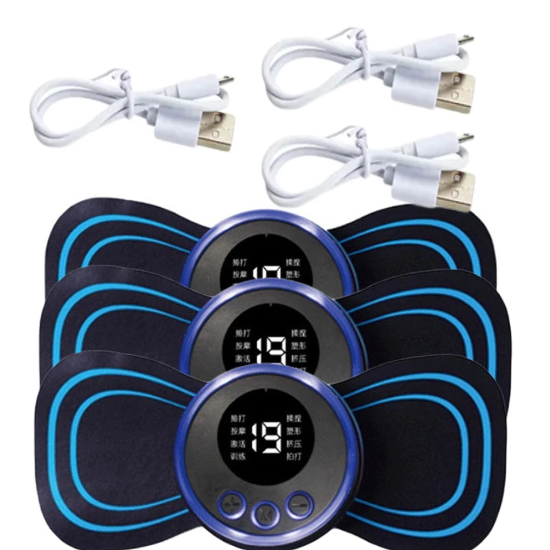 Neck Rechargeable Massage, Electric Neck Massager with Cervical Vertebra Massage Patch for Muscle Pain