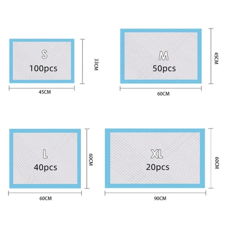 Super‑Absorbent Quick‑Dry Disposable Pet Training Pads — Healthy Nappy Mat for Dogs & Cats (Leak‑Resistant, Odor Control)