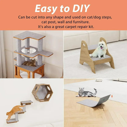 Cat Scratcher Sofa Protector with Trimmable Self-Adhesive Carpet Corner Wall