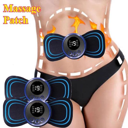 Neck Rechargeable Massage, Electric Neck Massager with Cervical Vertebra Massage Patch for Muscle Pain