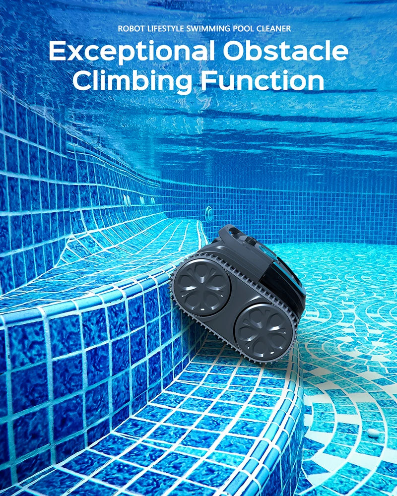 Robot Swimming Pool Cleaner-Cordless,Control,Rechargeable Lithium Battery
