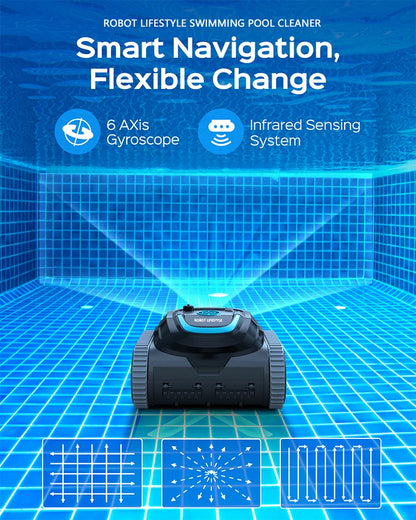 Robot Swimming Pool Cleaner-Cordless,Control,Rechargeable Lithium Battery