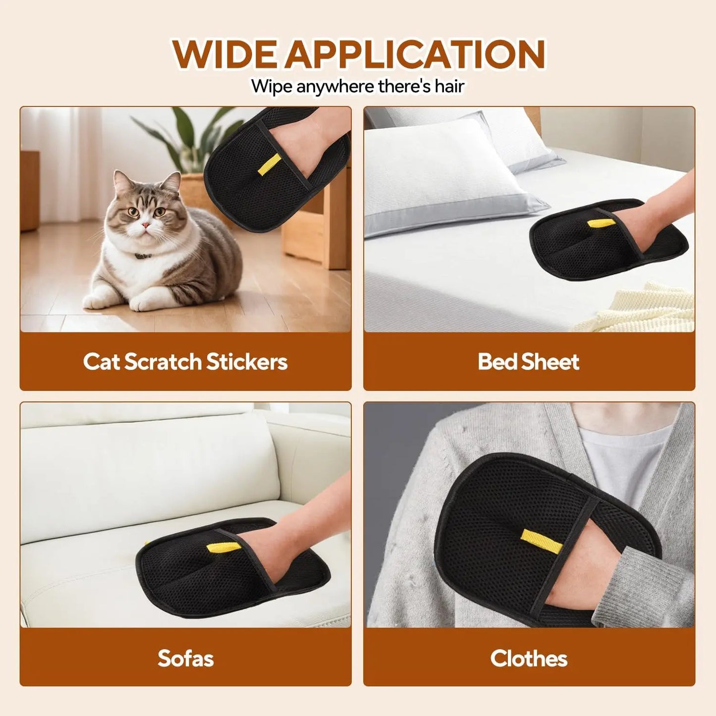 Reusable Pet Hair Removal Gloves