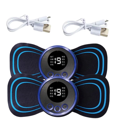 Neck Rechargeable Massage, Electric Neck Massager with Cervical Vertebra Massage Patch for Muscle Pain