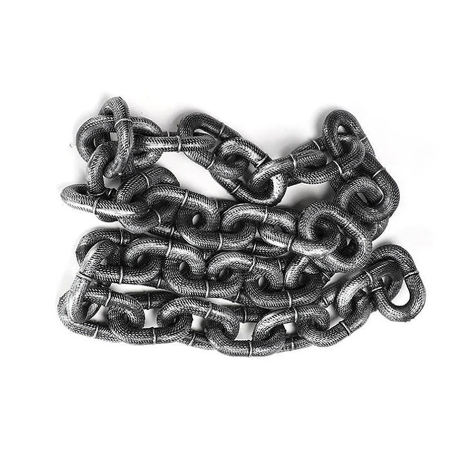 Simulated Iron Chain with Dog Chain Traction Rope (Funny Outdoor Plastic Thick Chain)