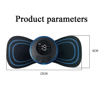 Neck Rechargeable Massage, Electric Neck Massager with Cervical Vertebra Massage Patch for Muscle Pain