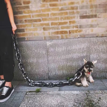 Simulated Iron Chain with Dog Chain Traction Rope (Funny Outdoor Plastic Thick Chain)