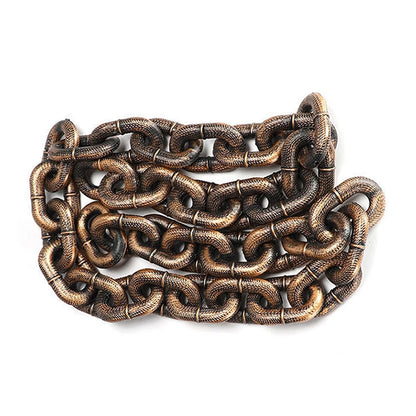 Simulated Iron Chain with Dog Chain Traction Rope (Funny Outdoor Plastic Thick Chain)