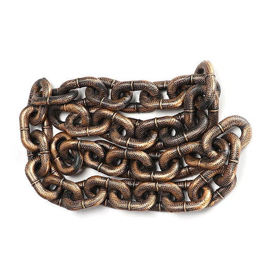 Simulated Iron Chain with Dog Chain Traction Rope (Funny Outdoor Plastic Thick Chain)