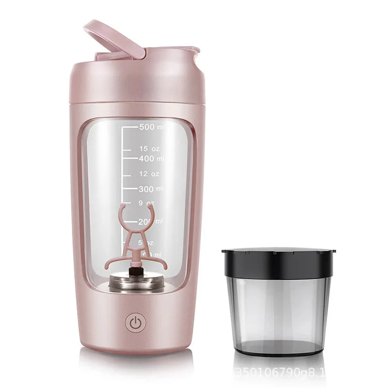 650Ml USB Electric Portable Whey Protein Shaker Bottle. Fully Automatic Stirring- Cup (Rechargeable Gym BA Free Cocktail Blend)