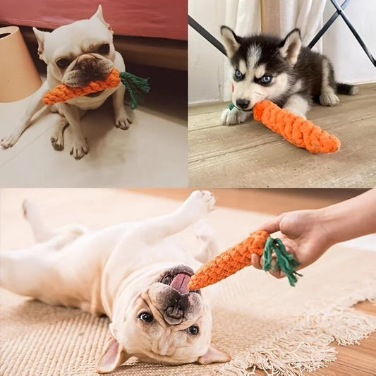 Knot-Chew Carrot Toy