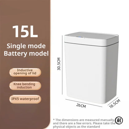 Smart Bathroom Electric Trash Can 