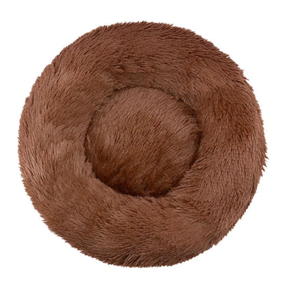 Cozy Plush Round Pet Bed for Large Dogs & Cats - Warm & Soft Winter Sleeping House (40-90Cm)